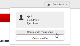 Botón para el cambio de contraseña.