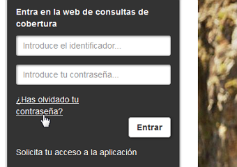 Enlace para la solicitud de una nueva contraseña.